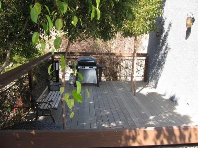 Backyard BBQ deck